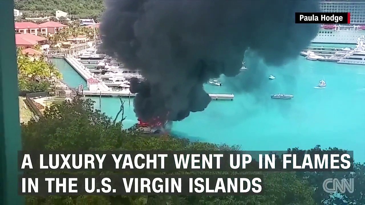 That moment when your million pound luxury yacht goes up in flames