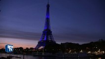 La tour Eiffel s'illumine de bleu-blanc-rouge en jour d'ouverture de l'Euro