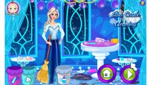 Beautiful Princess Elsa Ice Castle Cleaning,Disney Princess Frozen