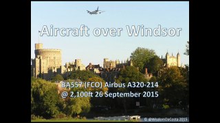 Aircraft over Windsor Airbus A320-214  27 September 2015