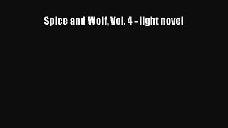 PDF Spice and Wolf Vol. 4 - light novel Free Books