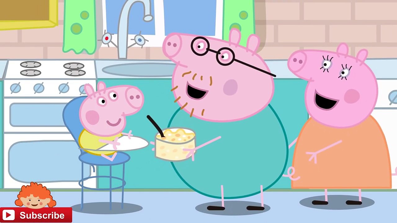 Peppa pig George Baby vomits and poo Daddy funny story the pj masks sing finger family nursery song