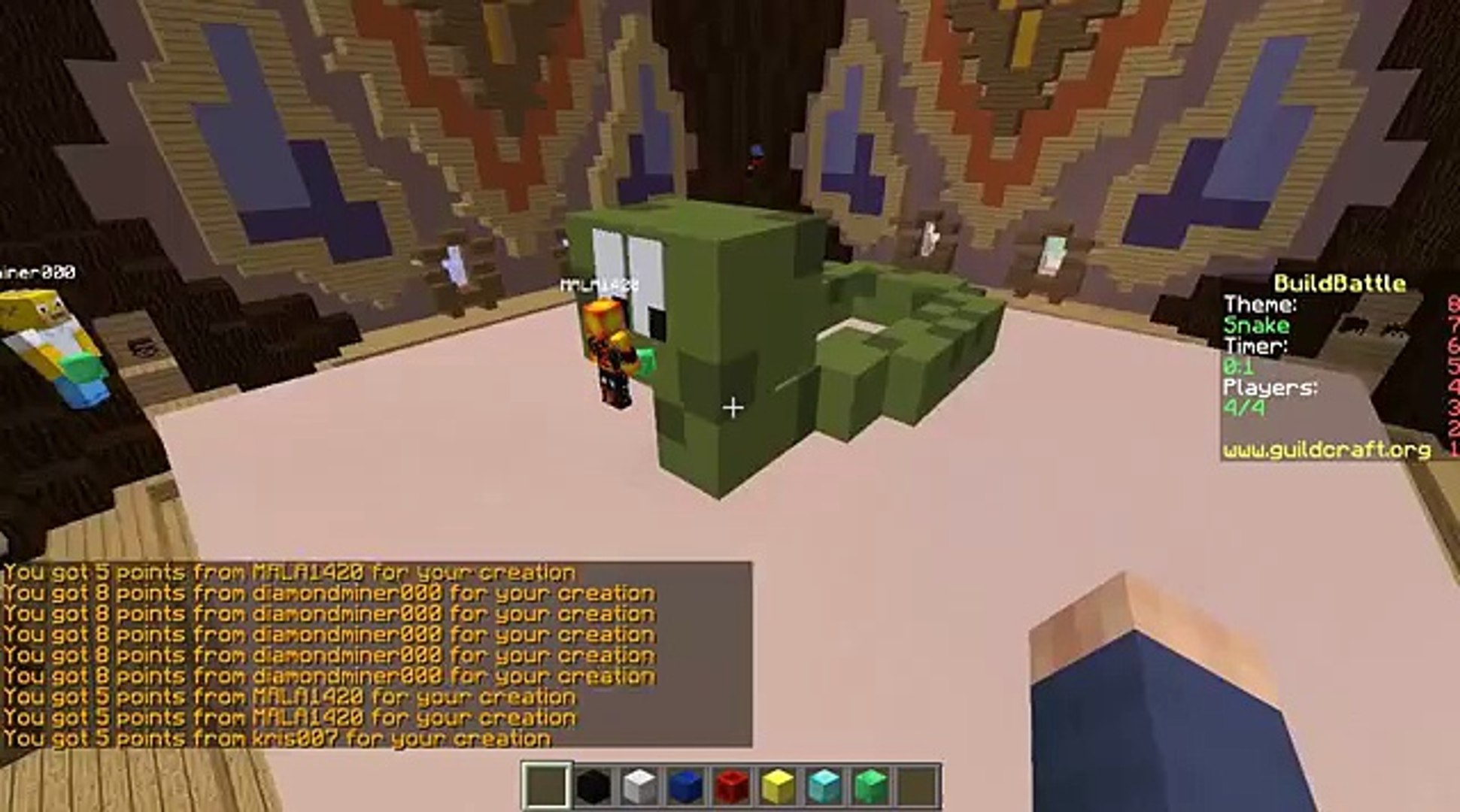 Minecraft Build Battle Lietuviskai Zalioji Gyvatėlė Video