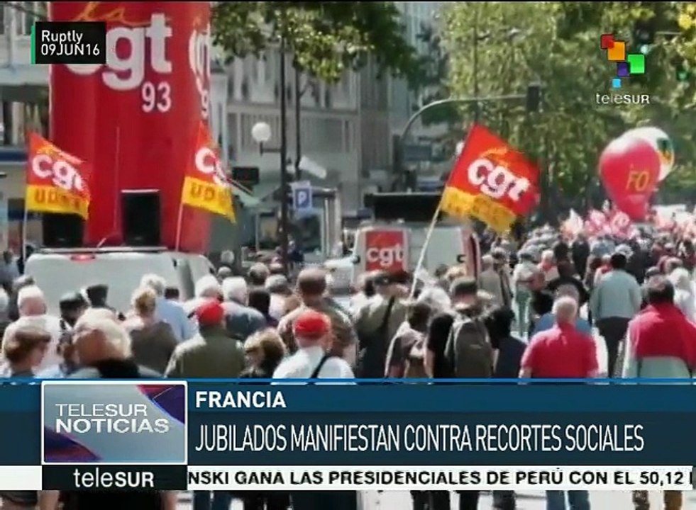 Francia: jubilados protestan contra recortes sociales