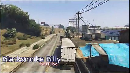 GTA 5  Semi Truck Stunt Jump
