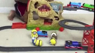 Thomas and Friends Trackmaster Volcano Drop Unboxing Playtime with Minions Ryan ToysReview 2