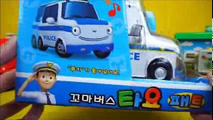 꼬마버스 타요 경찰차 패트의 타요 차고지 주유소 세차장 장난감 놀이 Tayo the little bus police car toys Тайо Игрушки