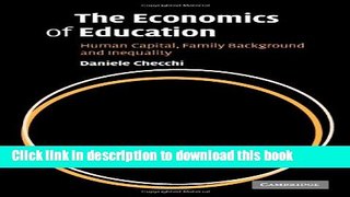 Read The Economics of Education: Human Capital, Family Background and Inequality  Ebook Free