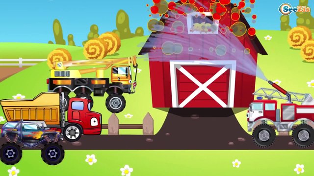 Мультики про Машинки Для Детей. Монстр Трак. Грузовик, Экскаватор и Кран. Эвакуатор и Автосервис