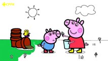 Peppa Pig And Flowers Nursery Rhymes Coloring Pages For Kids