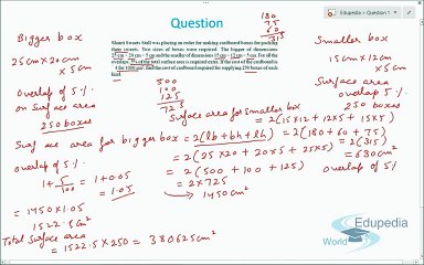 Questions related to Surface, Area and Volume of Cube and Cuboid - Part 4