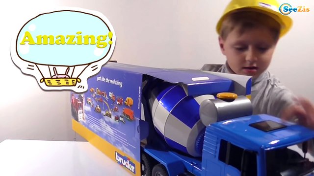 Bruder Concrete Mixer! Video for kids - unboxing toys trucks. Cars Toys Review Episode 3