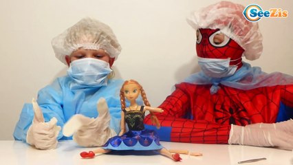 Spiderman. Человек Паук и Ника лечат принцессу Анну. Видео для детей. Tiki Taki Nika