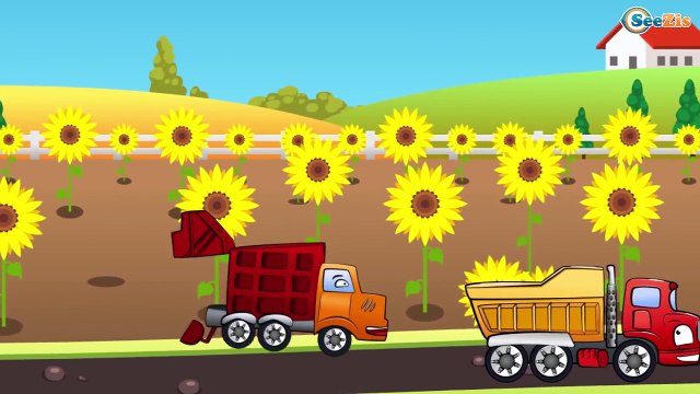 ✔ Мультики про машинки. Мусоровоз, Грузовик, Бетономешалка. Гонки в горах. Мост через ущелье ✔