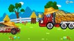 ✔ Car Cartoons for children. Truck, Garbage Truck, Fire Truck and Excavator. Fire on the field ✔