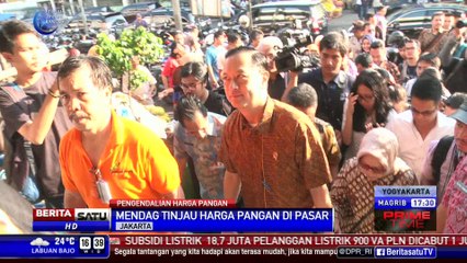 Menteri Perdagangan Tinjau Harga Pangan di Pasar