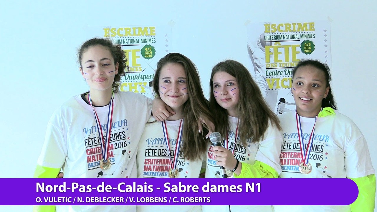 Nord Pas de Calais, vainqueur sabre dames par équipe #fdjescrime 2016