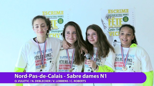 Nord Pas de Calais, vainqueur sabre dames par équipe #fdjescrime 2016
