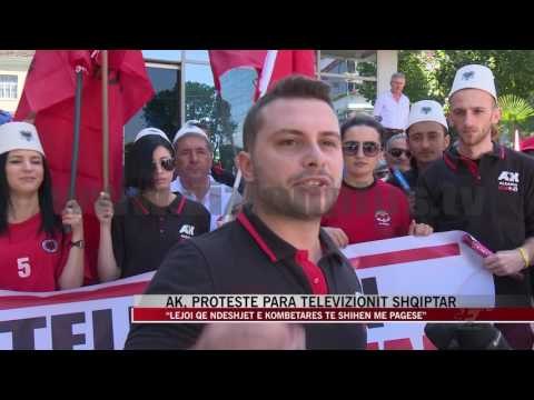 AK, protestë para Televizionit Shqiptar për Euro 2016 - News, Lajme - Vizion Plus