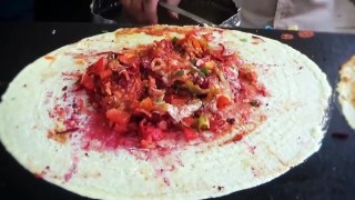 Crispy Dosa Full Of Vegetables - Indian Street Food