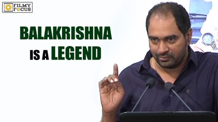 Balakrishna is a Lengendary Person : Krish - Filmyfocus.com