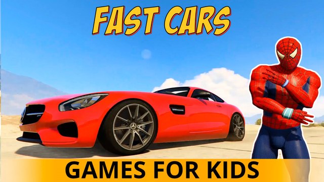 BLACK SPIDERMAN et Cars Cartoon FAST for Kids 3D Comptine avec Action Chansons enfantines