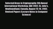 Read Selected Areas in Cryptography: 9th Annual International Workshop SAC 2002 St. John's