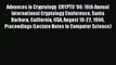 Read Advances in Cryptology  CRYPTO '96: 16th Annual International Cryptology Conference Santa