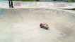Skateboarding French Bulldog Puppy Enjoys Skate Bowl