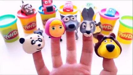 Masha and the Bear Finger Family Song Lollipop Nursery Rhyme 2016
