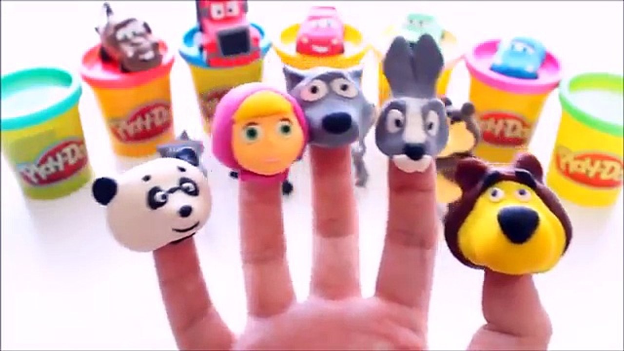 Masha and the Bear Finger Family Song Lollipop Nursery Rhyme 2016