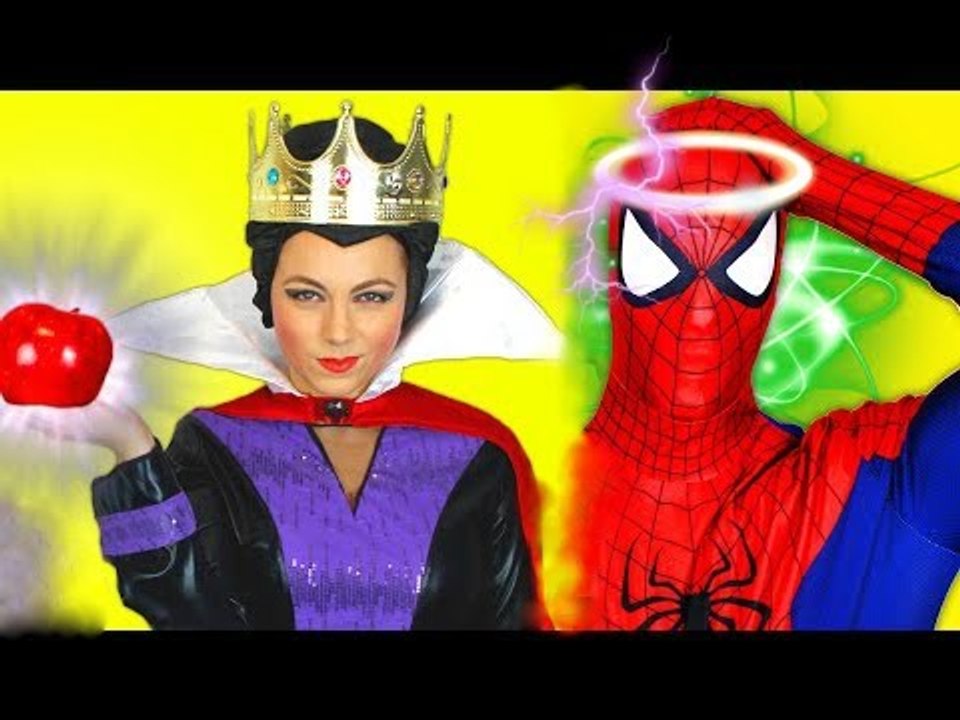 Spiderman & Frozen Elsa vs Reine Maléfique | Empoisonné d'Apple Prank! Superhero Fun in Real Life