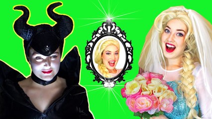 Spiderman & Snow White vs Miroir Magique de Maléfique w / Iron Man! Superhero Fun in Real Life