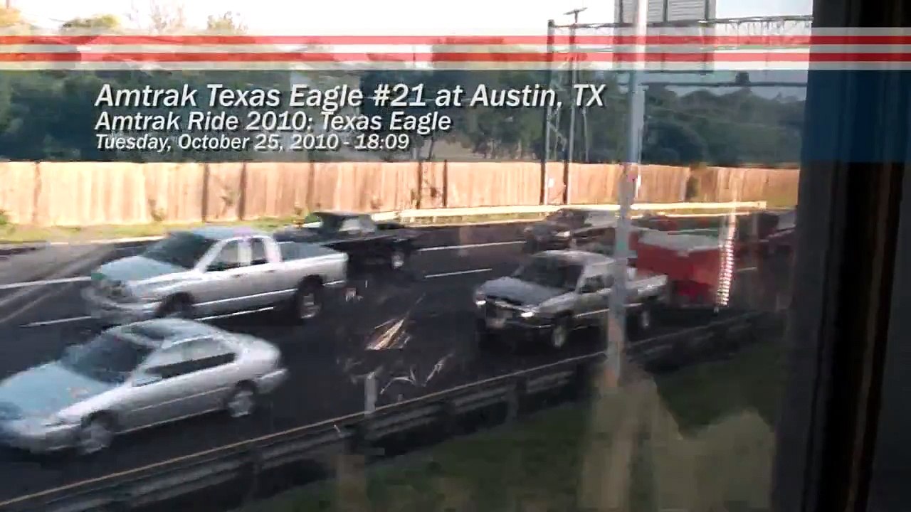 Amtrak Texas Eagle #21 at Austin, TX: 10-26-2010