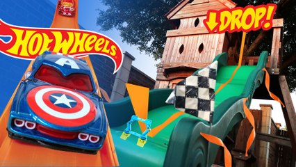 Hot Wheels Saut en longueur Saut défi ft Marvel Superheroes Hot Wheels Voitures