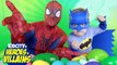 Batman vs Spiderman GIRL Super Heroes VS Villains Surprise Egg & Jouet Défi par KidCity