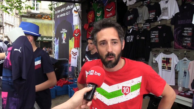 Bordeaux est prêt pour l'Euro: On a un bon stock de maillots belges et... irlandais