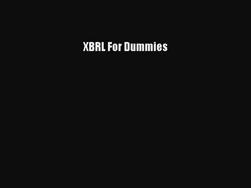 Download XBRL For Dummies [Download] Online