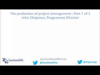 The profession of project management: part 1 of 2