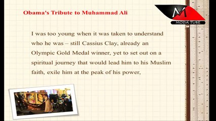 Obama's Tribute to Muhammad Ali