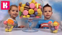 Макаронс челлендж вкусные и отвратительные пирожные с луком и чесноком у Кати и Макса новое видео Macaroon Challenge