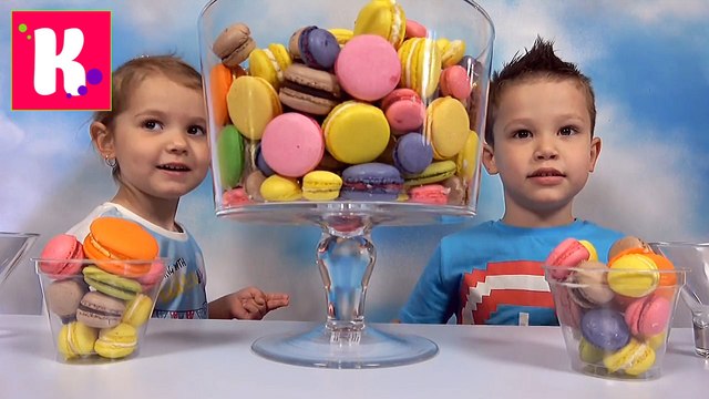 Макаронс челлендж вкусные и отвратительные пирожные с луком и чесноком у Кати и Макса новое видео Macaroon Challenge