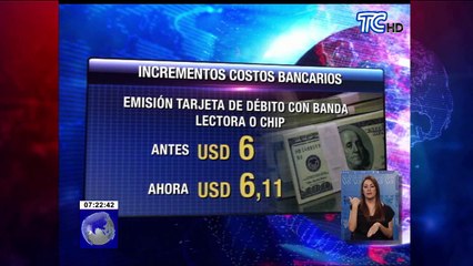 Se incrementa el costo de nuevos servicios bancarios