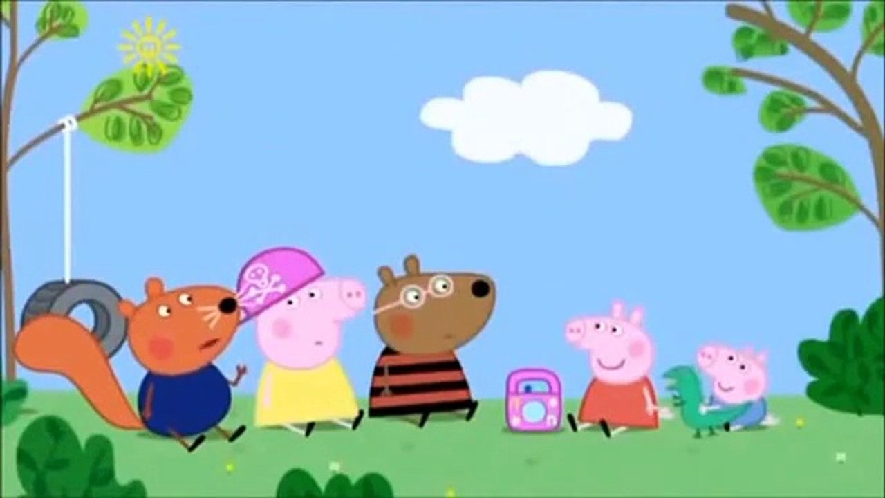 Peppa pig listens to some inspirational grown up music