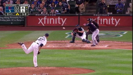 After a near-collision at the plate, Francisco Lindor and Chris Iannetta share a laugh