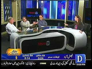 Meher Bukhari, Qamar Zaman Kaira Molana Fazl ka naam leker Abid Sher Ali ka mazaak urate huwe