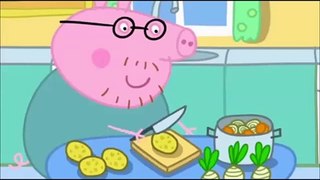 Daddy Pig is cooking