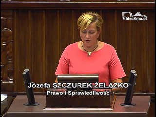 Poseł Józefa Szczurek-Żelazko - Wystąpienie z dnia 08 czerwca 2016 roku.