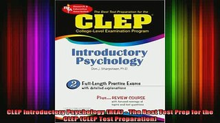 DOWNLOAD FREE Ebooks  CLEP Introductory Psychology REA  The Best Test Prep for the CLEP CLEP Test Full EBook