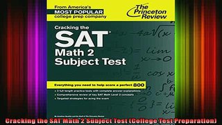 READ FREE FULL EBOOK DOWNLOAD  Cracking the SAT Math 2 Subject Test College Test Preparation Full EBook